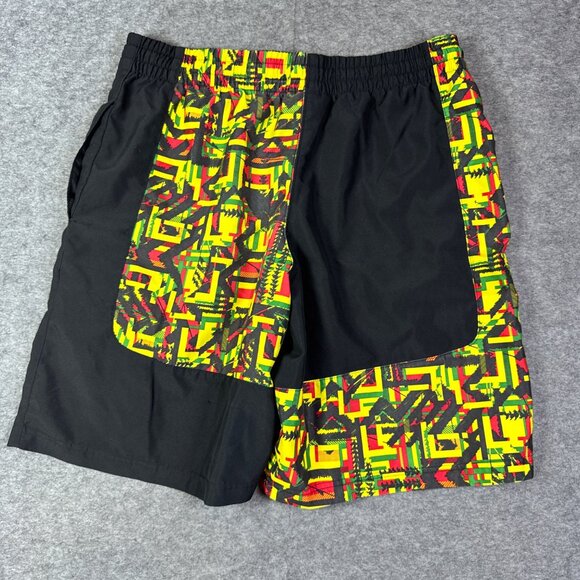 Under Armour Shorts Mens Large Black Yellow Red Rasta Jamaican Loose  Soccer - Picture 9 of 10